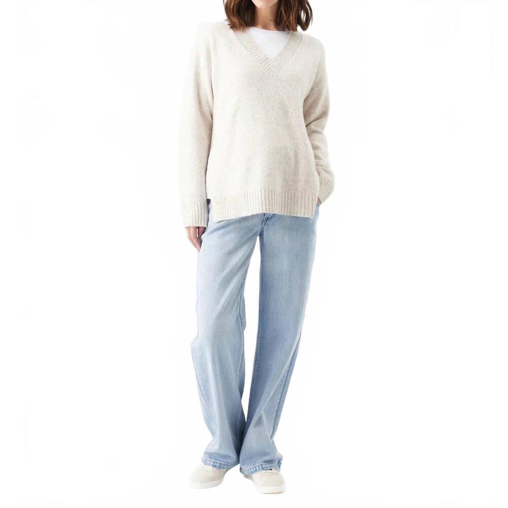 NEW RIPE vera nursing knit sweater in oat marle